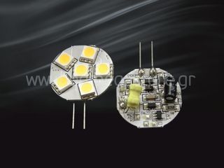 G4 με 6 Led 1.2 Watt 10-30Volt/DC Side Pin Θερμό Λευκό 04119