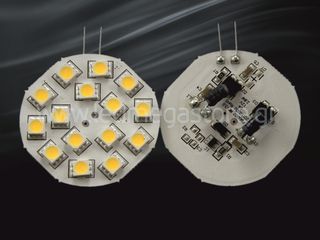 G4 με 15 Led 2.4 Watt 8-30 Volt/DC Back Pin Ψυχρό Λευκό 04523