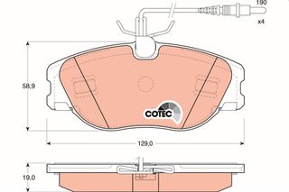 Σετ τακάκια, δισκόφρενα  COTEC