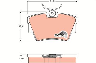 Σετ τακάκια, δισκόφρενα  COTEC