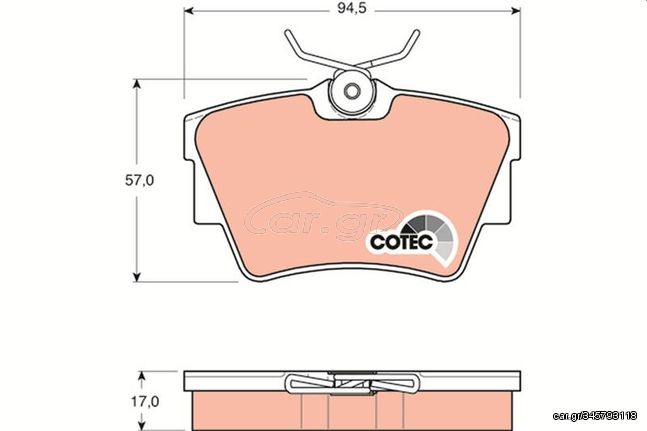 Σετ τακάκια, δισκόφρενα  COTEC