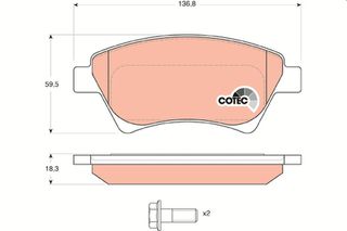 Σετ τακάκια, δισκόφρενα COTEC