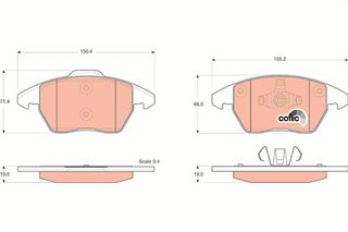 Σετ τακάκια, δισκόφρενα  COTEC