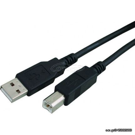 POWERTECH καλώδιο USB σε USB Type Β CAB-U050, copper, 3m, μαύρο