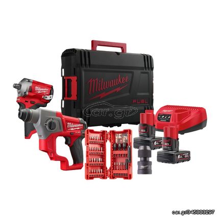 MILWAUKEE SET M12 FUEL FPP2BP-602X ΜΠΟΥΛΟΝΟΚΛΕΙΔΟ 1/2'' + ΠΕΡΙΣΤΡΟΦΙΚΟ ΠΙΣΤΟΛΕΤΟ SDS-PLUS ( 4933481029 )