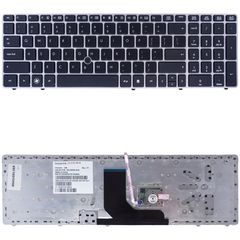 Πληκτρολόγιο - Laptop Keyboard για HP ProBook 6570b 9Z.N6GSF.L01 701987-001 641179-001 690401-001 SN5109 SN5109P SG-39310-XUA US Pointer Silver ( Κωδ.40043USSILVER )