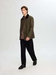 Selected Walter Waxed Ανδρικό Jacket 16094041 Grape Leaf-thumb-3