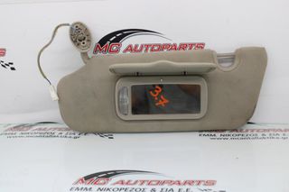 Σκιάδιο Αριστερό Γκρί JEEP CHEROKEE (KJ) (2002-2008) με καλώδιο