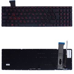 Πληκτρολόγιο Laptop - Keyboard for ASUS N551JX-CN068H PK13183134S // 0KNB0-662BGR00 // 9Z.N8BBC.P0L // 556000A036 GR no frame backlit red (Κωδ. 40422GRNOFRAMEBACKLITRED)