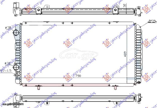 ΨΥΓΕΙΟ ΝΕΡΟΥ ΒΕΝΖΙΝΗ-ΠΕΤΡΕΛΑΙΟ (790x410x32) (BRAZED) για FIAT DUCATO 94-02 για FIAT DUCATO 94-02