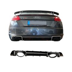 Diffuser Πίσω Προφυλακτήρα Για Audi TT 8S 14+ TTRS Look Με Μπούκες Από Abs Πλαστικό