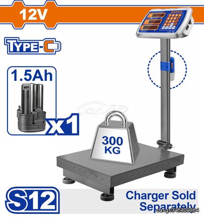 WADFOW ΗΛΕΚΤΡΟΝΙΚΗ ΖΥΓΑΡΙΑ ΡΕΥΜΑΤΟΣ ΚΑΙ ΜΠΑΤΑΡΙΑΣ 12V / 300Kg (WEC1303)
