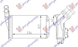 ΨΥΓΕΙΟ ΚΑΛΟΡΙΦΕΡ (234x157) (TYΠΟΥ BEHR) για CITROEN ZX 91-93 για CITROEN ZX 91-93