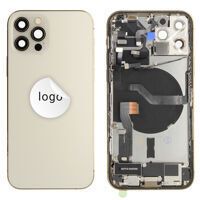 For iPhone/iPad (AP12P0024GOPSP-B) Rear Cover (Pulled B) incl. small parts - Gold, For iPhone 12 Pro