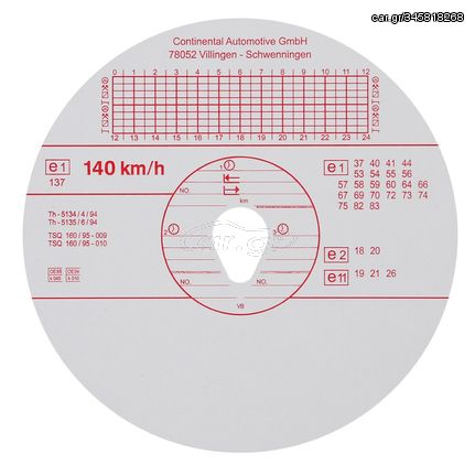 ΤΑΧΟΓΡΑΦΟΙ KIENZLE VDO 140km/h 100ΤΕΜ