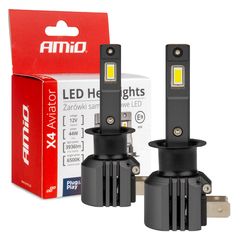 ΛΑΜΠΕΣ LED FULL CAN BUS H1 12V 44W 6.500K 3.936lm CSP X4 SERIES AVIATOR PLUG & PLAY ΑΜΙΟ - 2 ΤΕΜ.