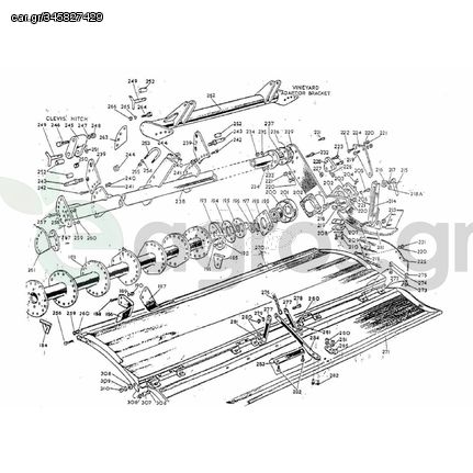 Κουζινέτο φλαντζωτού άξονα μετατροπής-204-Rotavator