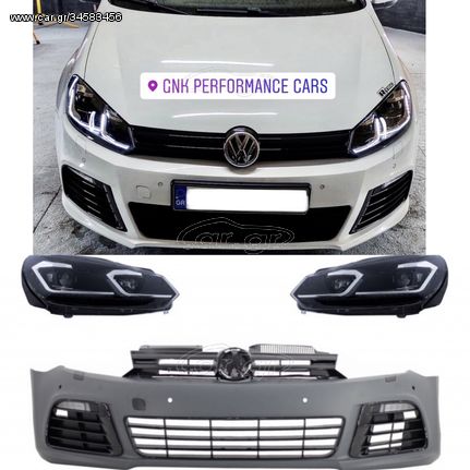 ΣΕΤ VW Golf VI 6 MK 6R20 Design (2008-2013)  ΠΡΟΦΥΛΑΚΤΗΡΑΣ ΕΜΠΡΟΣ & ΦΑΝΑΡΙΑ 