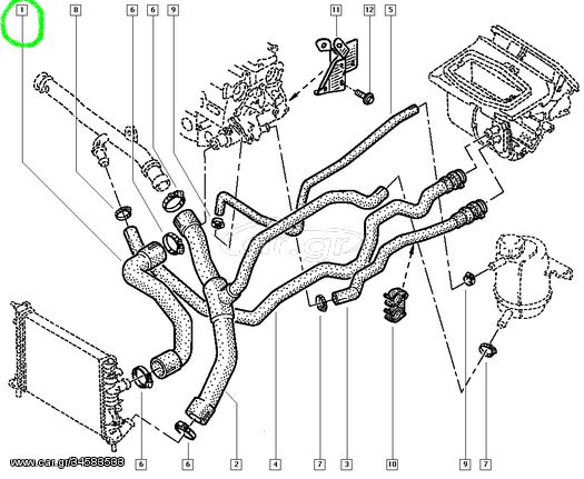 ΚΟΛΑΡΟ ΨΥΓΕΙΟΥ RENAULT CLIO II 1.4-1.6 , KANGOO , THALIA