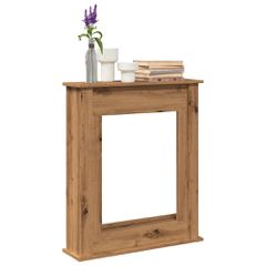 vidaXL Πλαίσιο Τζακιού Αρτισιανή Δρυς 75x20x87,5 εκ. από Επεξ. Ξύλο
