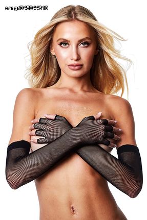 Γάντια Baci Fingerless Fishnet Opera Gloves - Μαύρα