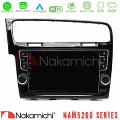 Nakamichi NAM5260 Series 4Core Android12 4+64GB VW GOLF 7 Navigation Multimedia Tablet 9" Με Carplay & Android Auto (OEM Look)