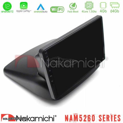 Nakamichi NAM5260 Series 4Core Android12 4+64GB Fiat Doblo 2002-2009 Navigation Multimedia Tablet 9" Με Carplay & Android Auto