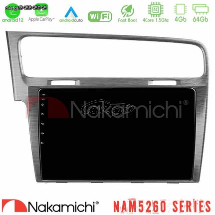 Nakamichi NAM5260 Series 4Core Android12 4+64GB VW GOLF 7 Navigation Multimedia Tablet 10" Με Carplay & Android Auto