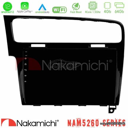 Nakamichi NAM5260 Series 4Core Android12 4+64GB VW GOLF 7 Navigation Multimedia Tablet 10" Με Carplay & Android Auto