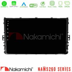 Nakamichi NAM5260 Series 4Core Android12 4+64GB VW MQB 2017-> Navigation Multimedia Tablet 9" Με Carplay & Android Auto