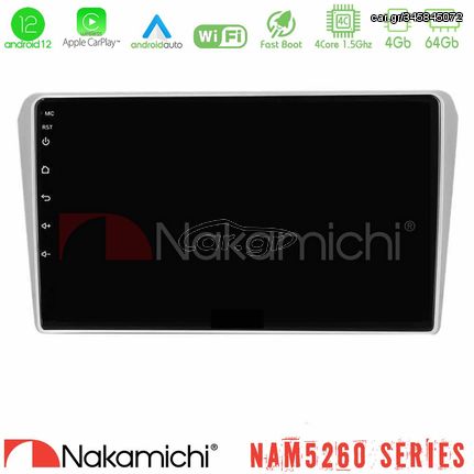 Nakamichi NAM5260 Series 4Core Android12 4+64GB Toyota Avensis T25 02/2003–2008 Navigation Multimedia Tablet 9" Με Carplay & Android Auto