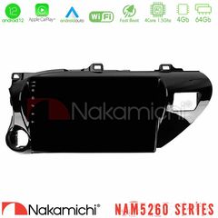 Nakamichi NAM5260 Series 4Core Android12 4+64GB Toyota Hilux 2017-2021 Navigation Multimedia Tablet 10" Με Carplay & Android Auto