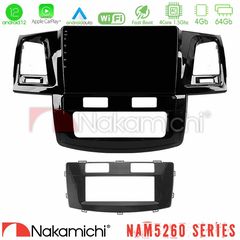 Nakamichi NAM5260 Series 4Core Android12 4+64GB Toyota Hilux 2007-2011 Navigation Multimedia Tablet 9" Με Carplay & Android Auto