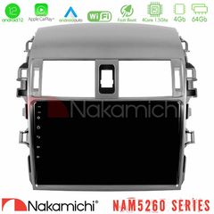 Nakamichi NAM5260 Series 4Core Android12 4+64GB Toyota Corolla 2008-2010 Navigation Multimedia Tablet 9" Με Carplay & Android Auto