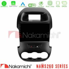 Nakamichi NAM5260 Series 4Core Android12 4+64GB Ford Ranger 2012-2016 Navigation Multimedia Tablet 9" Με Carplay & Android Auto