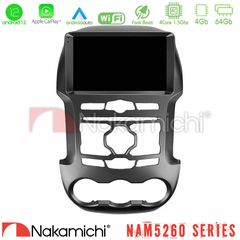 Nakamichi NAM5260 Series 4Core Android12 4+64GB Ford Ranger 2012-2016 Navigation Multimedia Tablet 9" Με Carplay & Android Auto