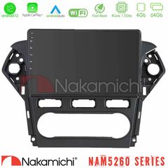 Nakamichi NAM5260 Series 4Core Android12 4+64GB Ford Mondeo 2011-2014 Navigation Multimedia Tablet 9" Με Carplay & Android Auto