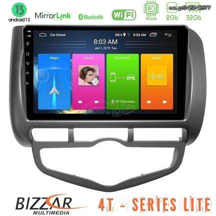 Bizzar 4T Series Honda Jazz 2002-2008 (Auto A/C) 4Core Android13 2+32GB Navigation Multimedia Tablet 9"