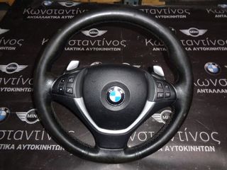 ΤΙΜΟΝΙ (STEERING WHEEL) BMW ΜΕ ΑΕΡΟΣΑΚΟ (AIRBAG) X5 E70-X6 E71 ΜΕ PADDLES