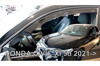 ΑΝΕΜΟΘΡΑΥΣΤΕΣ ΓΙΑ HONDA CIVIC XI 4/5D 2021+ ΖΕΥΓΑΡΙ ΑΠΟ ΕΥΚΑΜΠΤΟ ΦΙΜΕ ΠΛΑΣΤΙΚΟ HEKO - 2 ΤΕΜ.