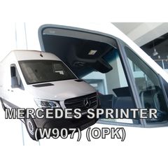 ΑΝΕΜΟΘΡΑΥΣΤΕΣ ΓΙΑ MERCEDES SPRINTER W907 2D 2018+ ΚΟΝΤΟ ΖΕΥΓΑΡΙ VAN ΑΠΟ ΕΥΚΑΜΠΤΟ ΦΙΜΕ ΠΛΑΣΤΙΚΟ HEKO - 2 ΤΕΜ.