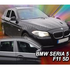 ΑΝΕΜΟΘΡΑΥΣΤΕΣ ΓΙΑ BMW 5 F11 4D WAGON 2010-2017 ΣΕΤ ΑΥΤΟΚΙΝΗΤΟΥ ΑΠΟ ΕΥΚΑΜΠΤΟ ΦΙΜΕ ΠΛΑΣΤΙΚΟ HEKO - 4 ΤΕΜ.