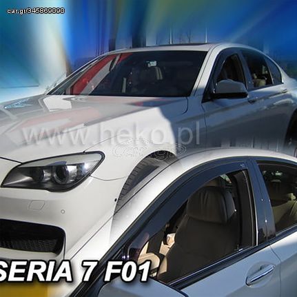 ΑΝΕΜΟΘΡΑΥΣΤΕΣ ΓΙΑ BMW ΣΕΙΡΑ 7 F01 / F02 4D/5D 2008-2015 ΖΕΥΓΑΡΙ ΑΠΟ ΕΥΚΑΜΠΤΟ ΦΙΜΕ ΠΛΑΣΤΙΚΟ HEKO - 2 ΤΕΜ.