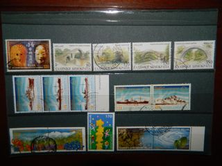 Greece stamps 6 complete used sets, 1997-2001
