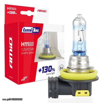 H11 12V 55W PGJ19-2 LUMITEC LIMITED +130%  UP TO 40m AMIO - 2 ΤΕΜ.