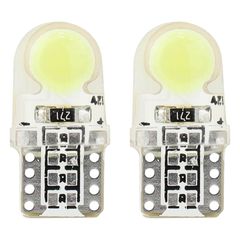 T10 W5W 12V W2,1x9,5d ΛΕΥΚΟ 5.600K 1xCOB LED ΣΙΛΙΚΟΝΗΣ(ΚΑΡΦΩΤΟ) 2ΤΕΜ.