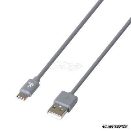 ΚΑΛΩΔΙΟ ΦΟΡΤΙΣΗΣ ΚΑΙ ΣΥΓΧΡΟΝΙΣΜΟΥ USB TYPE-C 200cm ΓΚΡΙ ESSENTIALS LAMPA - 1 ΤΕΜ.