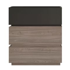 VANITY Συρταριέρα, με 3 Συρτ. Αποχρώσεων Sonoma Oak & Grey, με Αποσπώμενα χρωματικά Μέρη Ε7352,1 Καρυδί/Γκρι από MDF - Κόντρα Πλακέ - Καπλαμάς - Νοβοπάν  60x40x66cm  1τμχ