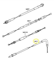 Ντίζα Αέρα Kawasaki KLR.250 54017-1058