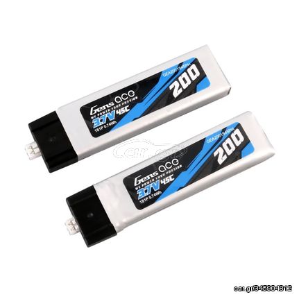 Gens Ace 200mAh 3.7V 45C 1S1P LiPo Battery (2pcs)